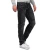 Cipo & Baxx straight fit Jeans Herren Stonewashed CD288 Black W32/L34