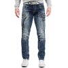 Cipo & Baxx regular fit Jeans Herren Stonewashed CD296 Blue W40/L34