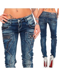Cipo & Baxx slim fit Jeans Damen Stonewashed Blue W30/L32 - WD200B