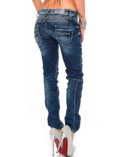 Cipo & Baxx slim fit Jeans Damen Stonewashed Blue W27/L34 - WD200B