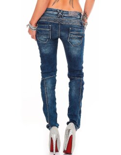 Cipo & Baxx Slim Fit Jeans Damen Stonewashed  WD200B Blue W28/L34