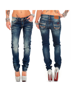 Cipo & Baxx Damen Jeans WD256 Blau W29/L34