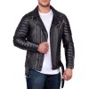 Reichstadt Herren Jacke -- RS001LUX  black gen. leather - silver zipper XS