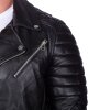 Reichstadt Herren Jacke -- RS001LUX  black gen. leather - silver zipper S