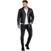 Reichstadt Herren Slim Fit Bikerjacke Silver Zipper  RS001LUX Black L