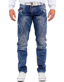 Cipo & Baxx Regular Fit Jeans Herren Stonewashed C0768 Blue W30