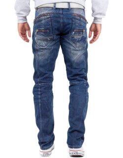 Cipo & Baxx Regular Fit Jeans Herren Stonewashed C0768 Blue W30