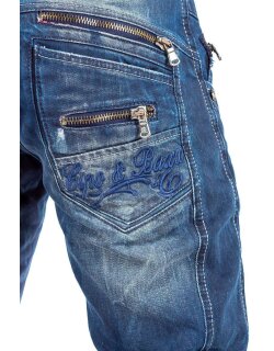 Cipo & Baxx Regular Fit Jeans Herren Stonewashed C0768 Blue W30