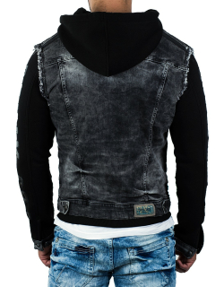 Cipo & Baxx Herren Jeans Jacke CJ155 Schwarz S