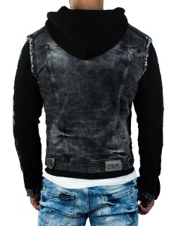 Cipo & Baxx Herren Jeans Jacke CJ155 Schwarz XL