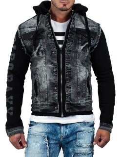 Cipo & Baxx regular fit Jacke Herren Denim CJ155 Black XL