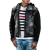 Cipo & Baxx Herren Jeans Jacke CJ155 Schwarz XL