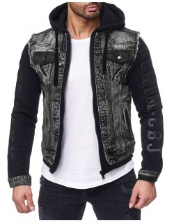 Cipo & Baxx Herren Jeans Jacke CJ155 Schwarz XXL