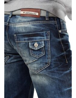 Cipo & Baxx regular fit Jeans Herren Stonewashed CD328 Blue W29/L32