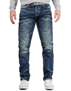 Cipo & Baxx regular fit Jeans Herren Stonewashed CD328 Blue W30/L32