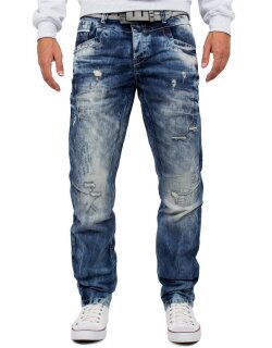 Cipo & Baxx regular fit Jeans Herren Stonewashed CD104 Blue W44/L36