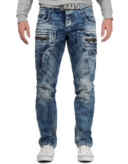 Cipo & Baxx regular fit Jeans Herren Stonewashed C1178 Blue W29/L32