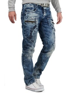 Cipo & Baxx regular fit Jeans Herren Stonewashed C1178 Blue W32/L32