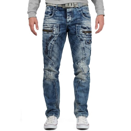 Cipo & Baxx regular fit Jeans Herren Stonewashed C1178 Blue W34/L34