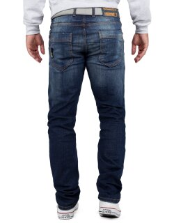 Cipo & Baxx Regular Fit Jeans Herren Stonewashed CD186A Blue W34/L34