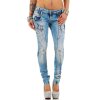 Cipo & Baxx slim fit Jeans Damen Stonewashed WD216 Blue W26/L32