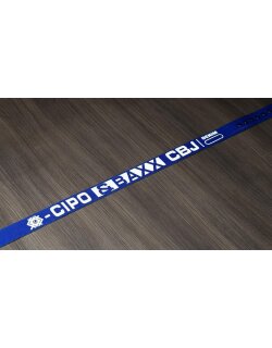 Cipo & Baxx Herren Gürtel-blau Schrift-weiß C-2133 85cm x 4,7cm