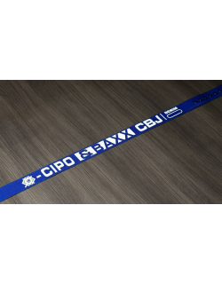 Cipo & Baxx Herren Gürtel-blau Schrift-weiß C-2133 100cm x 4,7cm