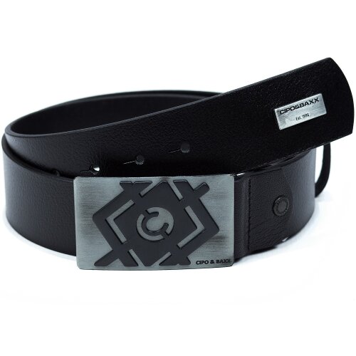 Cipo & Baxx Herren Gürtel C44856 Black 85cm x 4,8cm