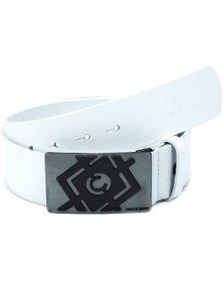 Cipo & Baxx Herren Gürtel C44856 White 90cm x 4,8cm