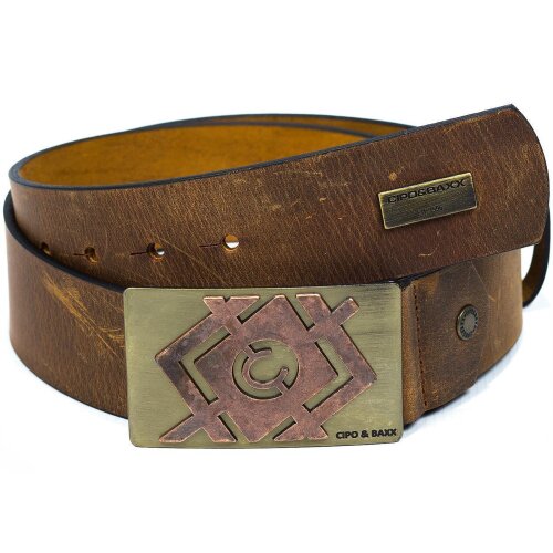 Cipo & Baxx Gürtel Herren C44856 Taba 95cm x 4,8cm