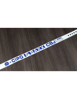 Cipo & Baxx Herren Gürtel-weiß Schrift-blau C-2133 85cm x 4,7cm