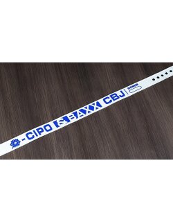 Cipo & Baxx Herren Gürtel-weiß Schrift-blau C-2133 100cm x 4,7cm