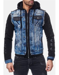 Cipo & Baxx Herren Jeans Jacke CJ154 Blau M