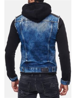 Cipo & Baxx Herren Jeans Jacke CJ154 Blau M