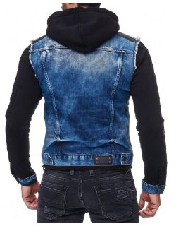 Cipo & Baxx Herren Jeans Jacke CJ154 Blau M