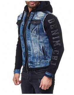Cipo & Baxx Herren Jeans Jacke CJ154 Blau M