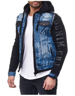 Cipo & Baxx Herren Jeans Jacke CJ154 Blau L