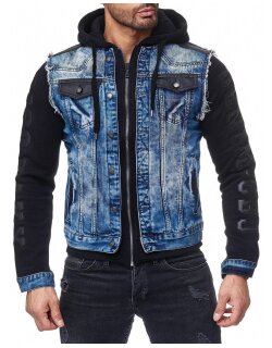 Cipo & Baxx Herren Jeans Jacke CJ154 Blau L