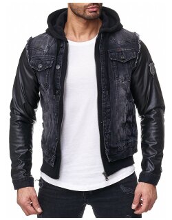 Cipo & Baxx Herren Jeans Jacke C-1290 Schwarz M