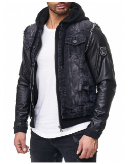 Cipo & Baxx Herren Jeans Jacke C-1290 Schwarz M