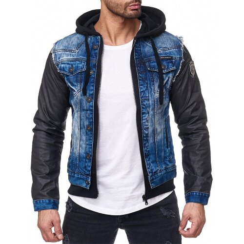 Cipo & Baxx Regular Fit Jacke Herren Stonewashed C1290 Blue M
