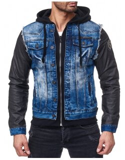 Cipo & Baxx Regular Fit Jacke Herren Stonewashed C1290 Blue M