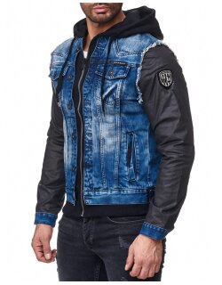 Cipo & Baxx Regular Fit Jacke Herren Stonewashed C1290 Blue M
