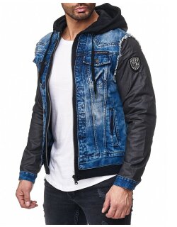 Cipo & Baxx Herren Jeans Jacke C-1290 Blau L