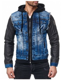 Cipo & Baxx Herren Jeans Jacke C-1290 Blau L