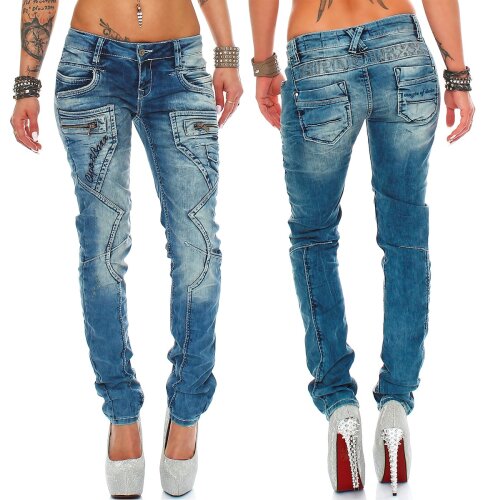 Cipo & Baxx Damen Jeans WD322 W30/L32