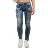Cipo & Baxx Slim Fit Low Waist Hose Damen Stone Blau W26/L34 - WD322