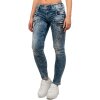 Cipo & Baxx Slim Fit Low Waist Hose Damen Stone Blau W31/L34 - WD322