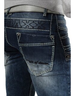 Cipo & Baxx regular fit Jeans Herren Stonewashed CD296 Blue W46/L36