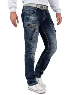 Cipo & Baxx regular fit Jeans Herren Stonewashed CD296 Blue W46/L36